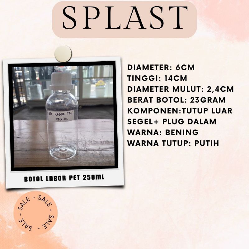 Botol Labor 250ml/ Botol Agro 250ml/ Botol PET