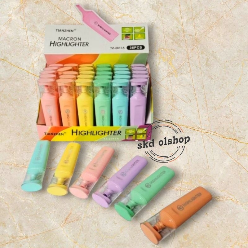 

Highlighter pastel texliner stabilo warna pastel/Macron highlighter