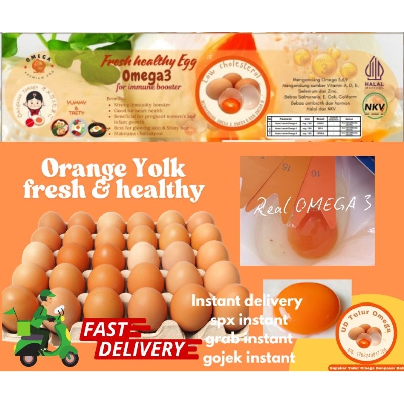 

Telur ayam omega 3, 6 & 9 size premium || Omega Egg Telur premium || Telur Omega3 size besar