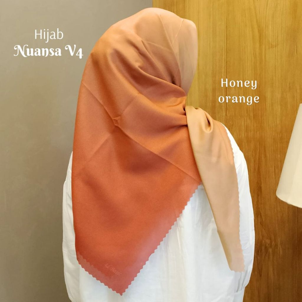 4d Basic Hijab - Hijab Nuansa V4 kerudung segiempat bergradasi