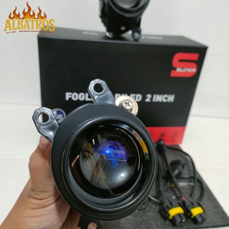 Biled foglamp 2 inch 3 warna devil eye oval 2 inch foglamp brio jazz mobilio