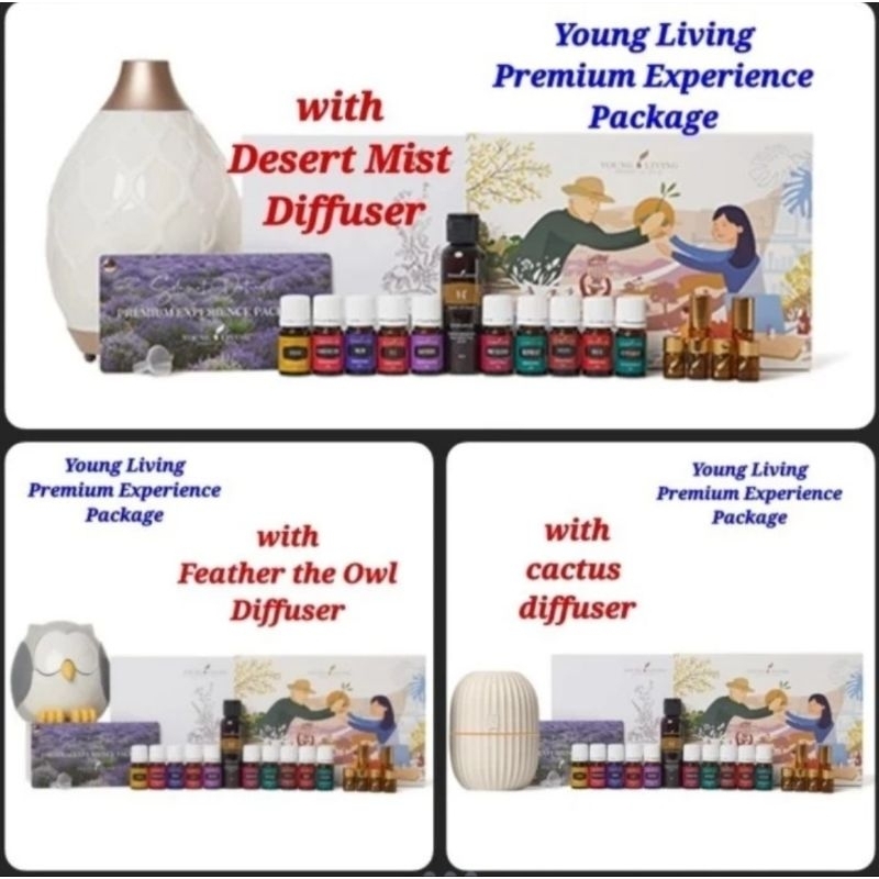 YOUNG LIVING PAKET LENGKAP YLEO PREMIUM EXPERIENCE PACKAGE stater kit PEP 1 DIFFUSER + 1 BOX OIL SEG