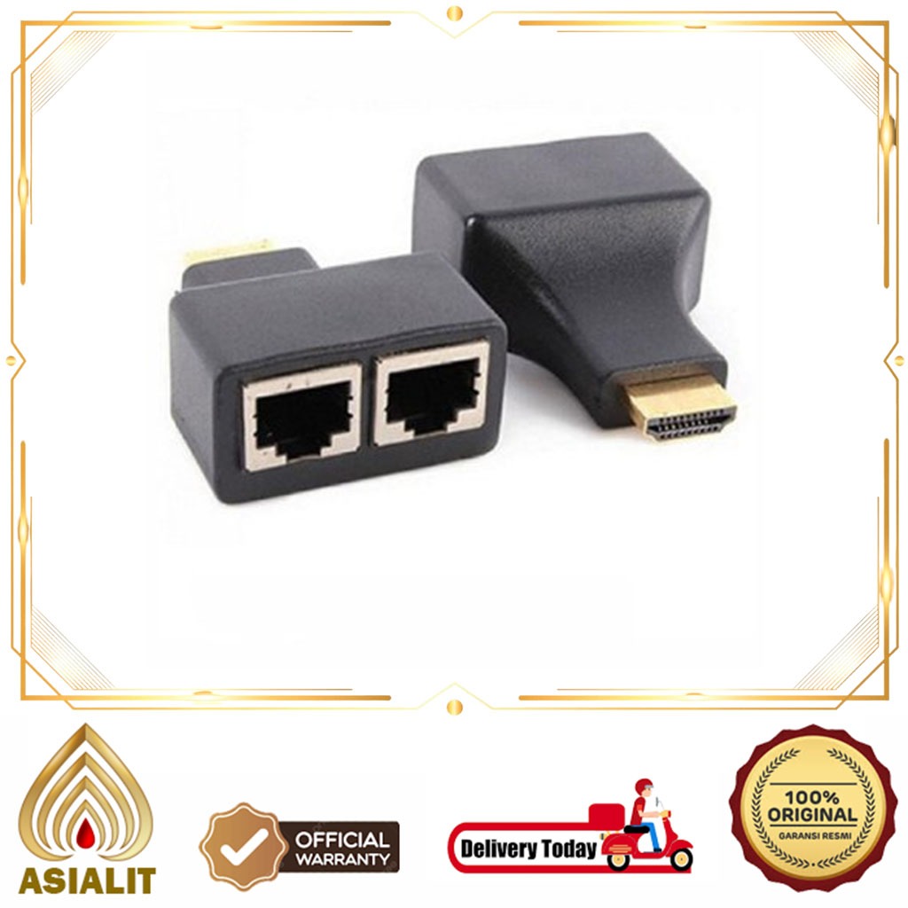 Kabel Konektor HDMI To RJ45 Extender Laptop Device LAN