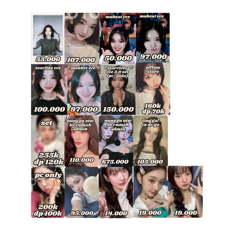BISA NEGO WTO OPSLOT photocard pc hearts2hearts h2h aespa ive izna jiwoo yeon ningning karina winter
