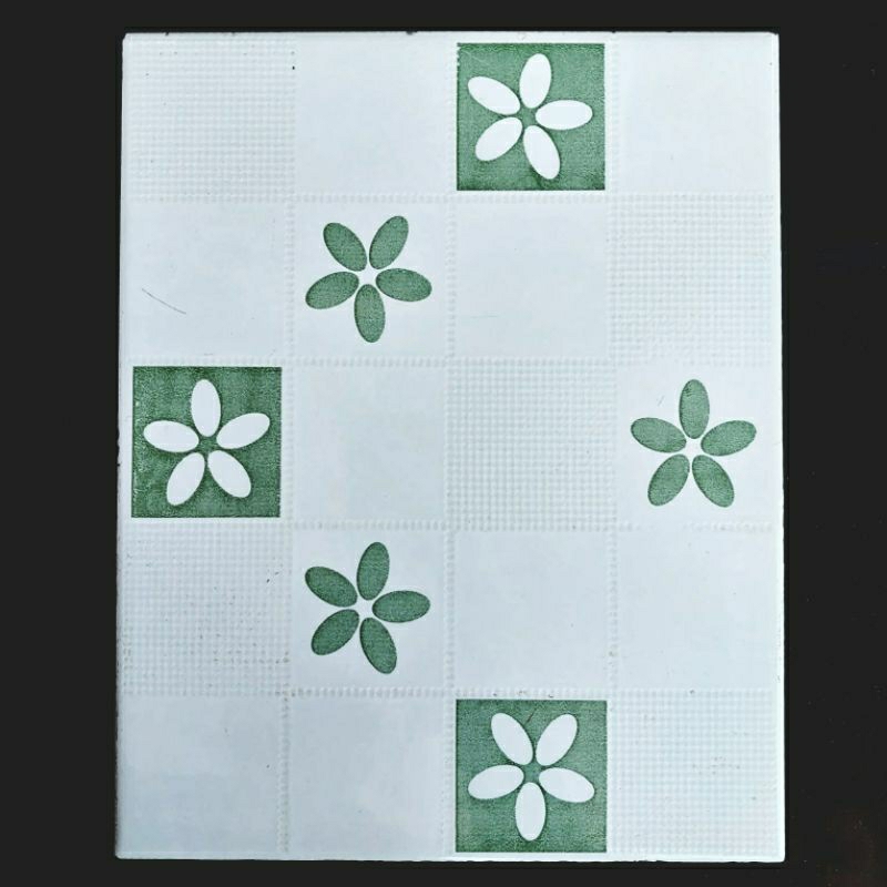 Keramik dinding 20 x 25 kamar mandi licin kembang / bunga