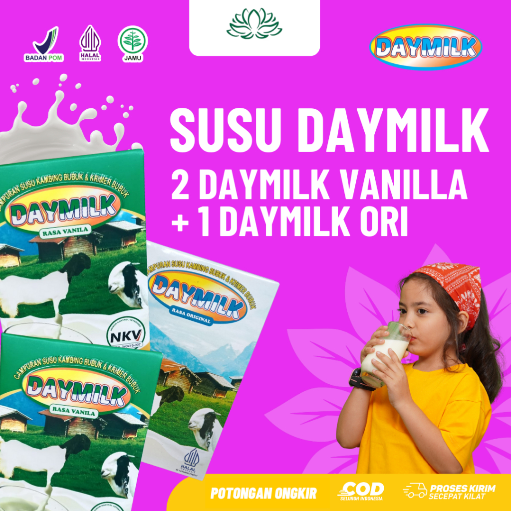 

BUNDLING HEMAT | 3 BOX DAYMILK (COK, ORI, VNL) SUSU KAMBING SOLUSI PERSENDIAN LEBIH KUAT