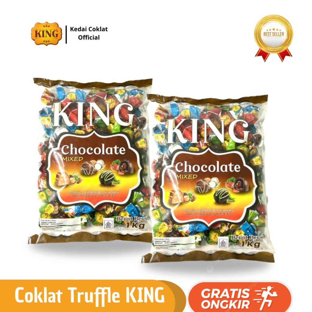 

Coklat Truffle KING 1 KG Mix | Cokelat Arab | Chocolate Truffle | Aneka Rasa Matcha Hazelnut Coconut Strawberry