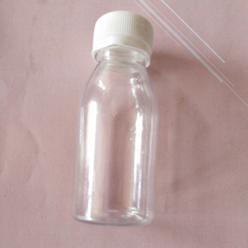 botol obat bahan plastik warna bening 60 ml