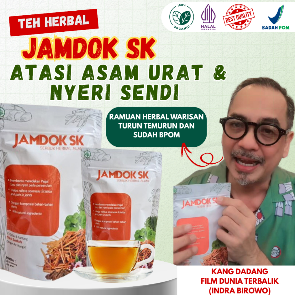 

JAMDOK SK - Herbal atasi Kebas, Kesemutan, Saraf Kejepit, & Melancarkan Sirkulasi Darah - BPOM