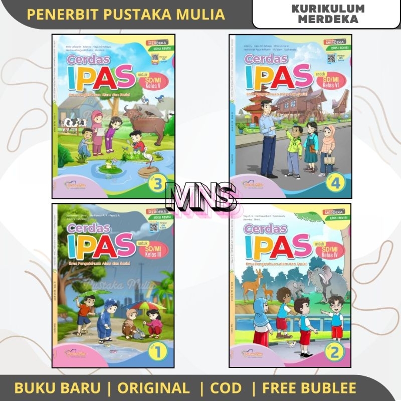 Cerdas IPAS Revisi Sd/ Mi Kelas 3 4 5 6 Kurikulum Merdeka Pustaka Mulia