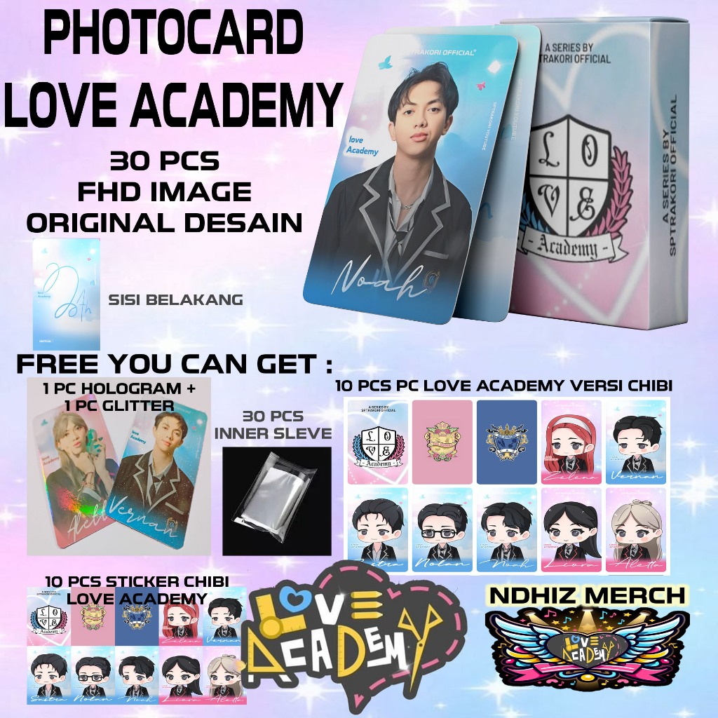 PHOTOCARD SPTRAKORI LOVE ACADEMY 2 SISI 30 PCS LAMINASI GLOSSY