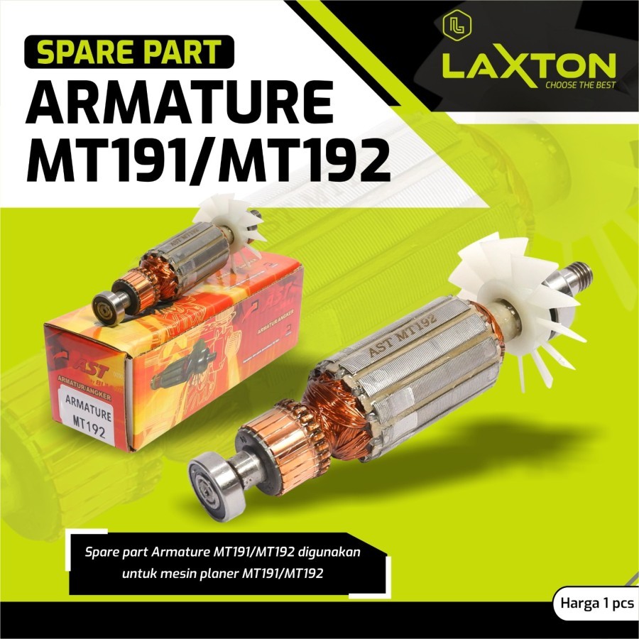Ast armature angker MT191 atau MT192 mesin pasah kayu ketam serut kayu planer kayu sparepart motor a