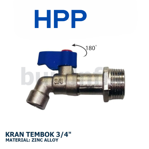 KRAN TEMBOK MODEL ONDA 3/4" BODY PANJANG HPP