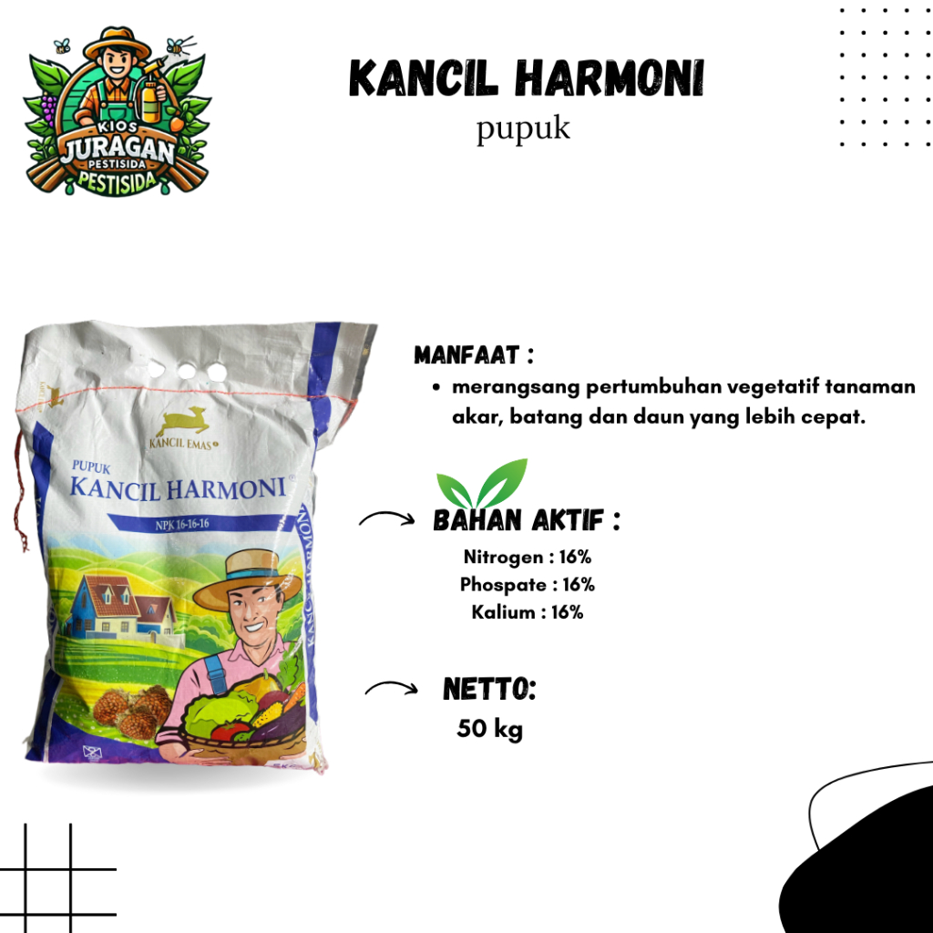 PUPUK KANCIL HARMONI 16-16-16 50KG