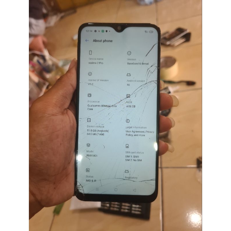 Mesin realme 2 pro ram 4/64