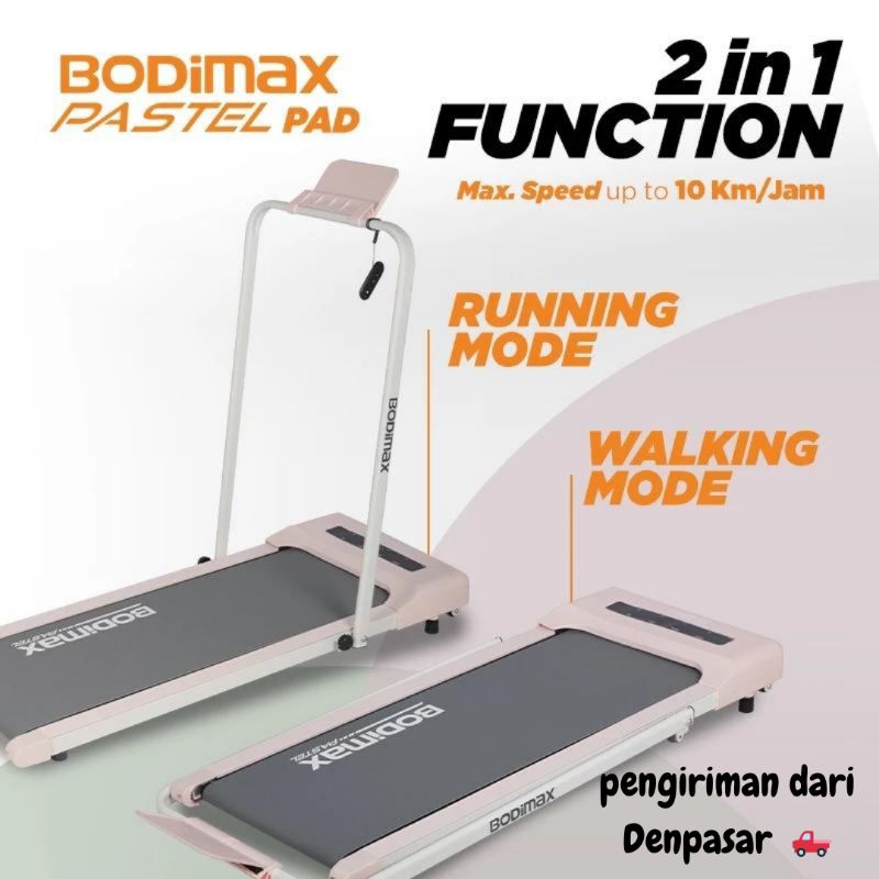 BODIMAX Treadmill Walking Pad Pastel Alat Fitness Lari Gym House
