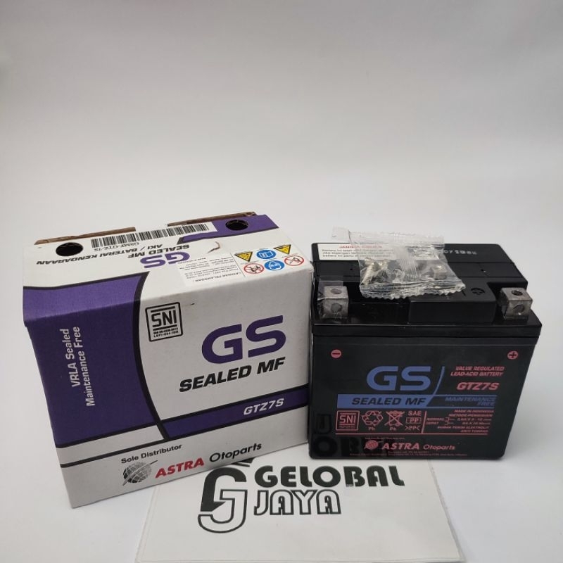 Aki motor kering gs gtz7s gs astra