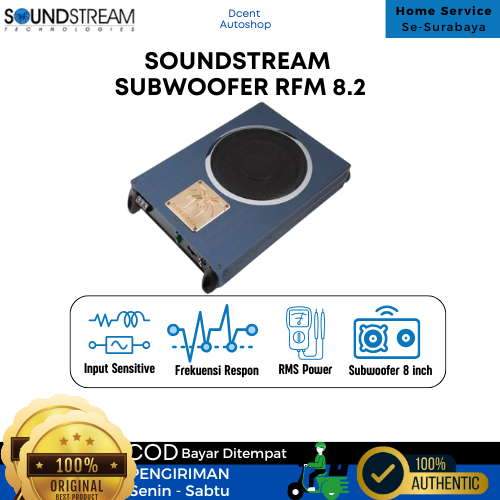 Subwoofer Mobil - RFM 8.2 - SoundStream RFM 8.2 - Plug N Play - Subwoofer Kolong - Premium Quality