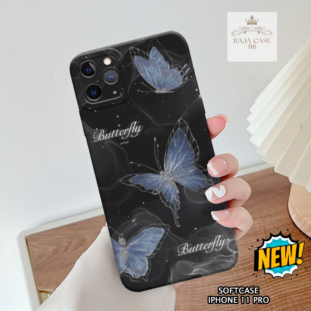 Softcase Iphone 11 Pro - Rajacase - Case Iphone 11 Pro - Motif Case Kupu - Case Iphone 11 Pro - Peli