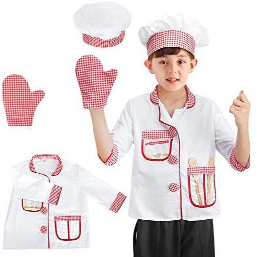 BAJU kostum profesi koki juru masak / costume chef koki anak / mainan edukasi BAJU COSTUM KOKI ANAK 
