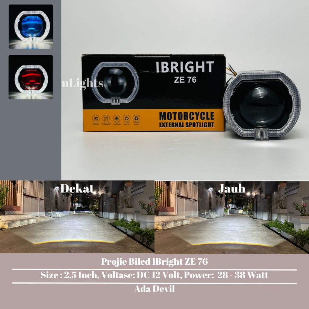 IBRIGHT Tipe ZE 76 Projie Biled Matrix X1 2.5 Inch