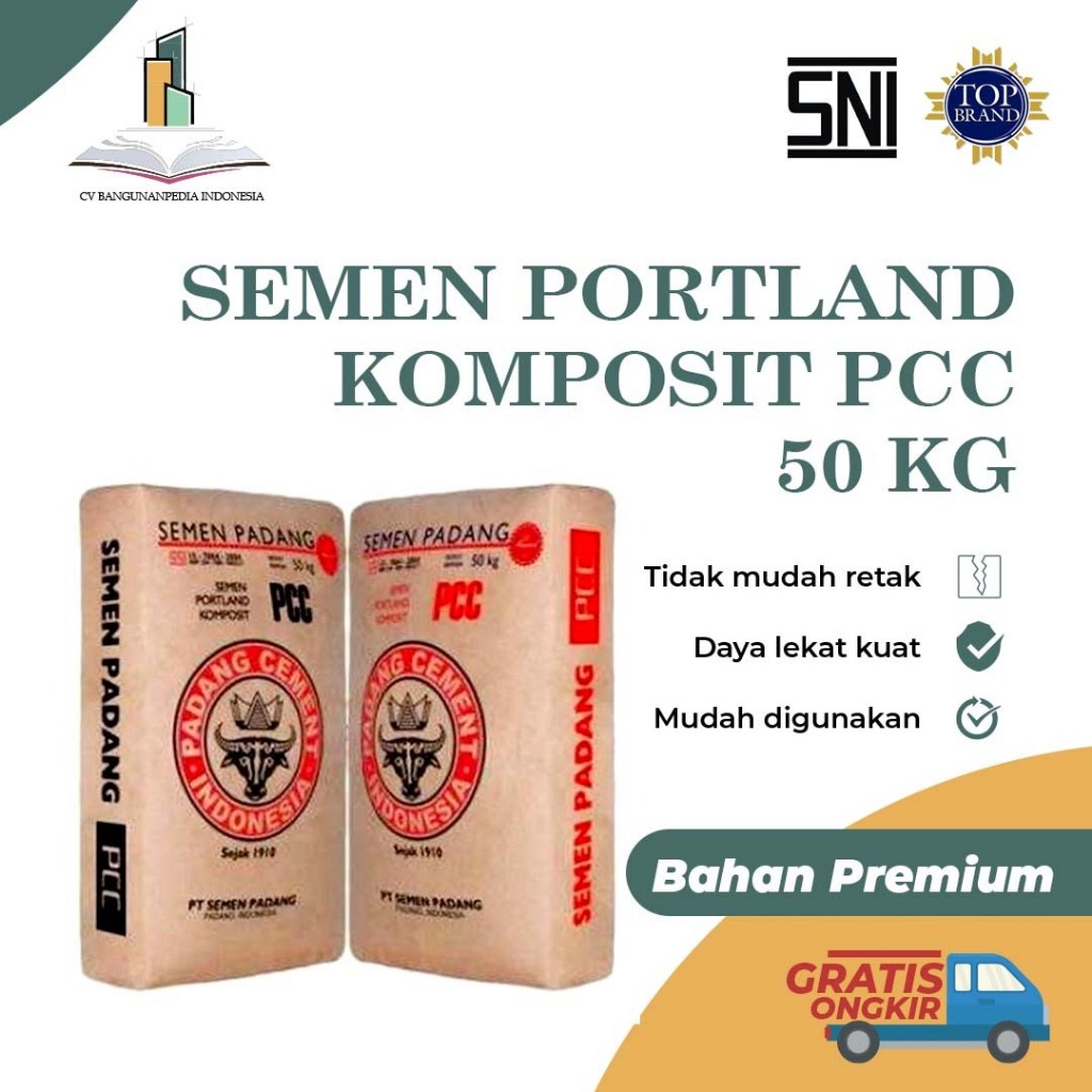 SEMEN PADANG INDONESIA 50KG/SEMEN PORTLAND KOMPOSIT PCC 50 KG