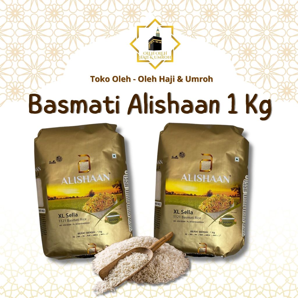 

BERAS BASMATI ALISHAAN KEMASAN 1 KG BERAS BASMATI PREMIUM BASMATI SELLA BASMATI INDIA BASMATI XXL EXTRA LONG BASMATI RICE BASMATI ASLI ORIGINAL BEST QUALITY BASMATI UNTUK NASI KEBULI KABSA BRIYANI MANDHI