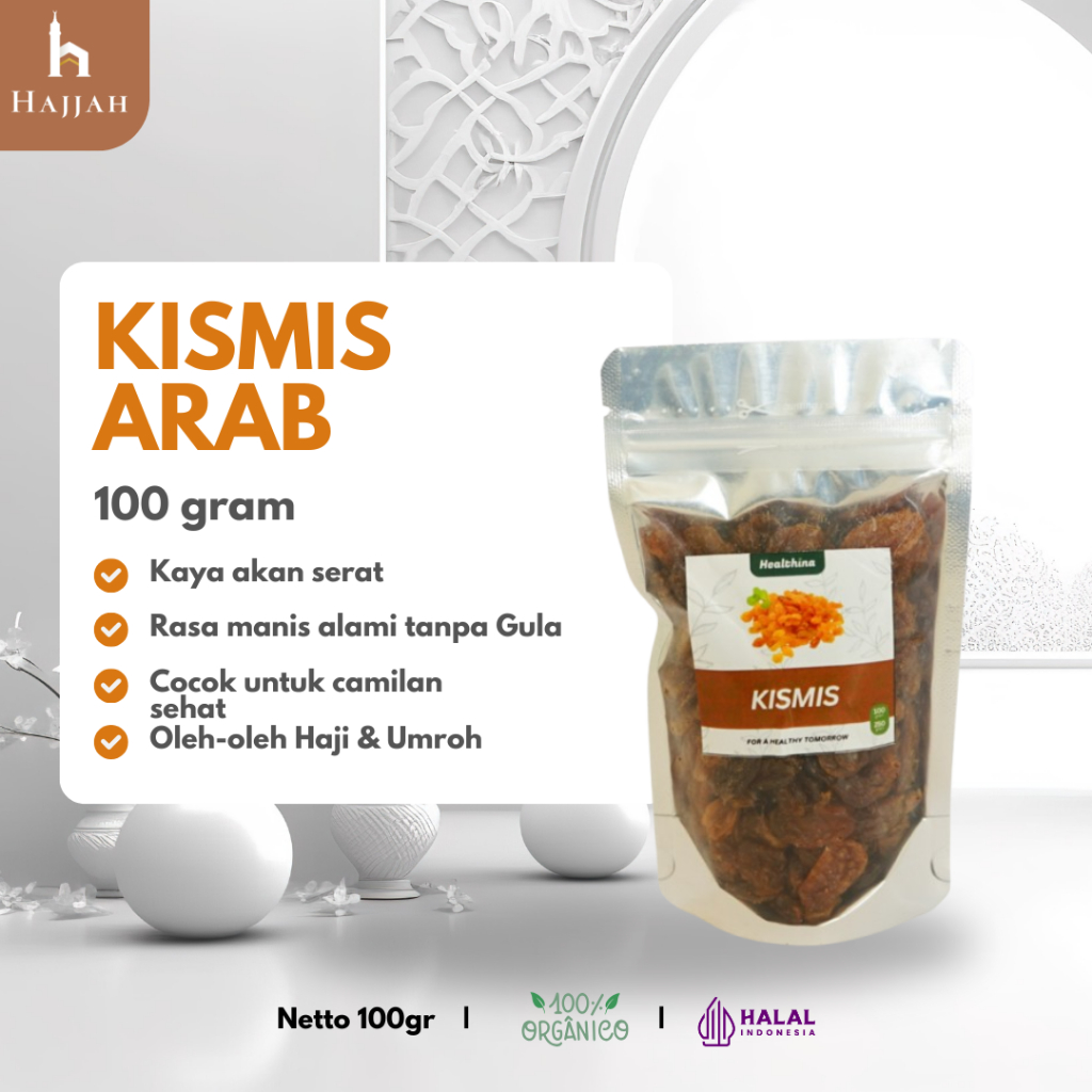 

Kismis Arab 100 gram Oleh-Oleh Haji dan Umroh COD Makassar Asli 100% Original