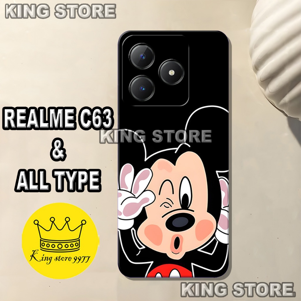 (KS3)  Softcase karet untuk REALME C63 Motif gambar karakter Lucu/casing REALME C63 terbaru/kesing h