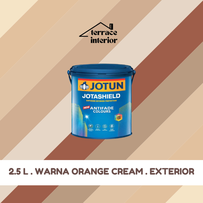Cat Tembok Jotashield Antifade Exterior Jotun warna Orange Cream 2.5 L