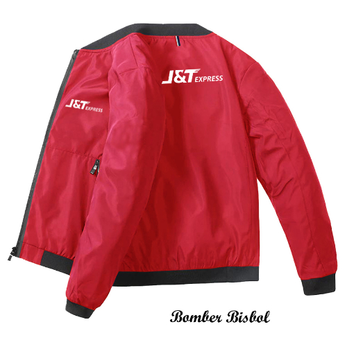 Jaket JNT Express Sablon J&T Waterproof Terbaru-JAKET JNT EXPRESS SABLON J&T WATERPROOF TERBARU