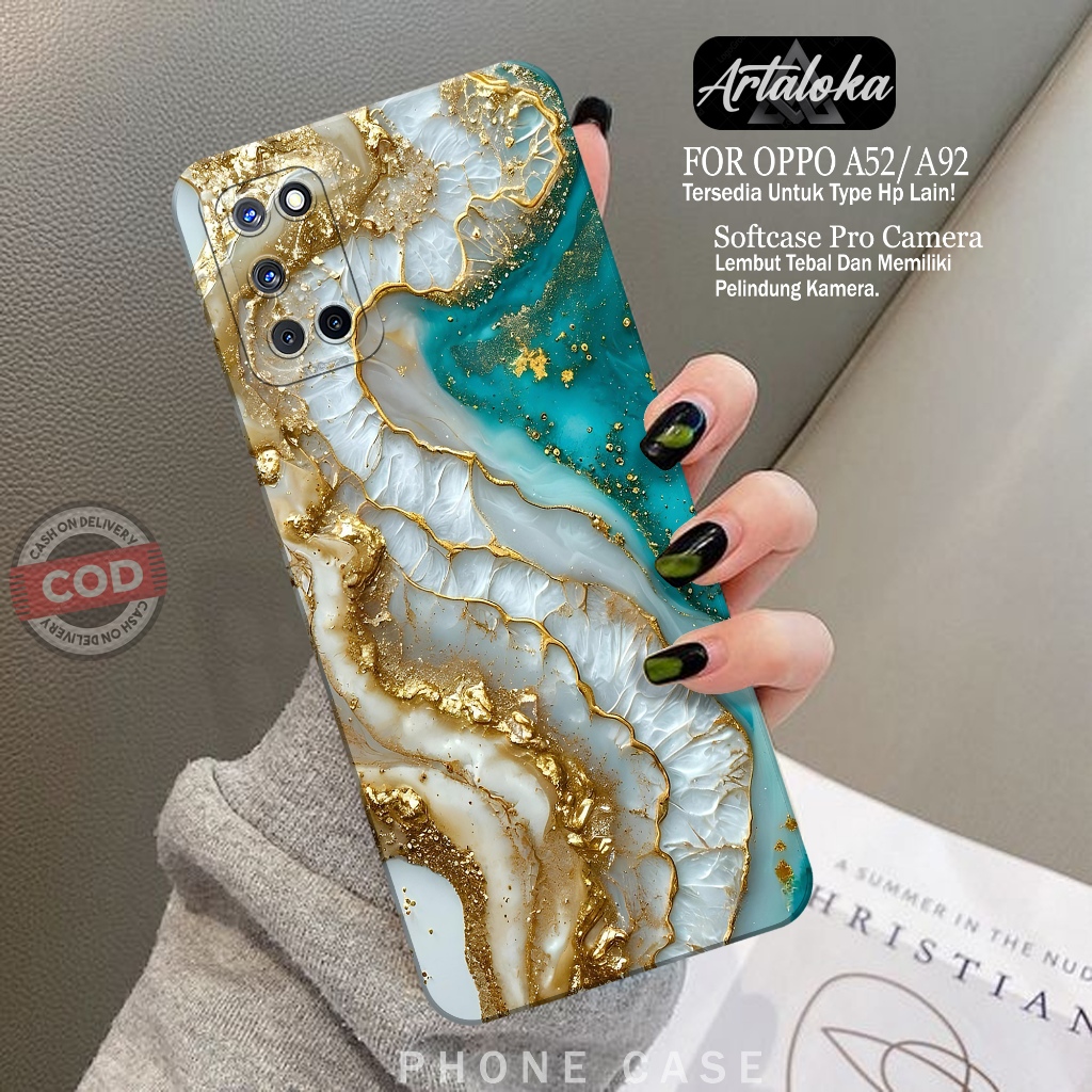 Softcase Hp OPPO A92/A52 Fashion Case Abstrak Case OPPO A92/A52 Silikon TPU Pro Camera Casing OPPO A
