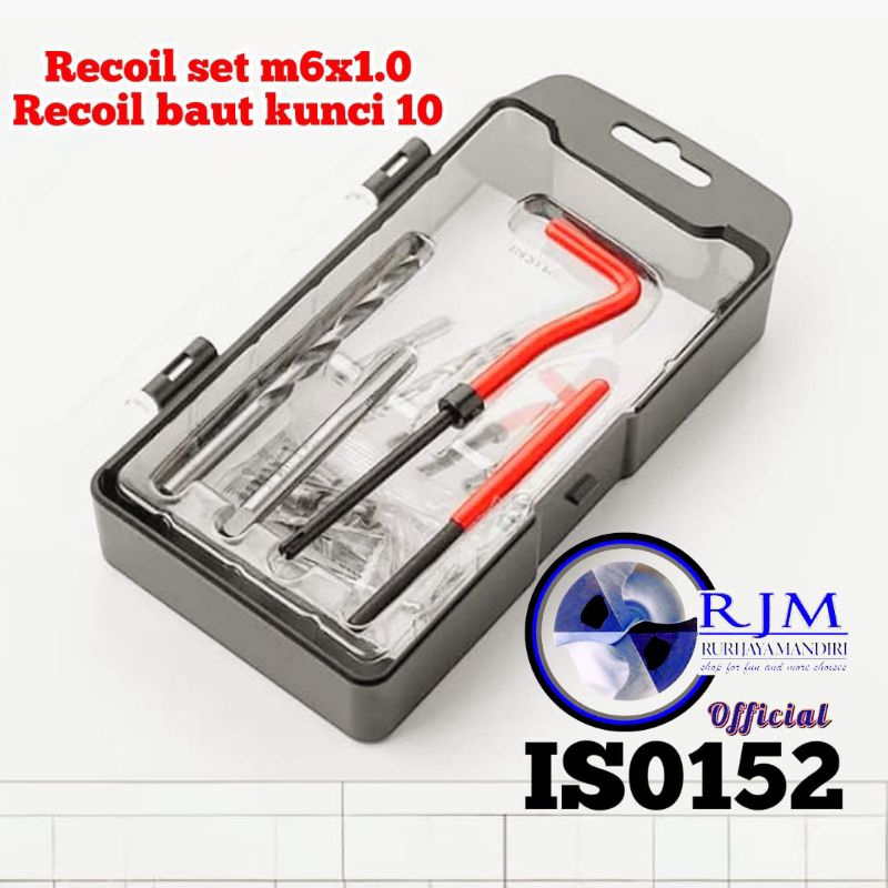 recoil baut 10 recoil set m6x1.0 komplit cocok untuk drat baut kunci 10