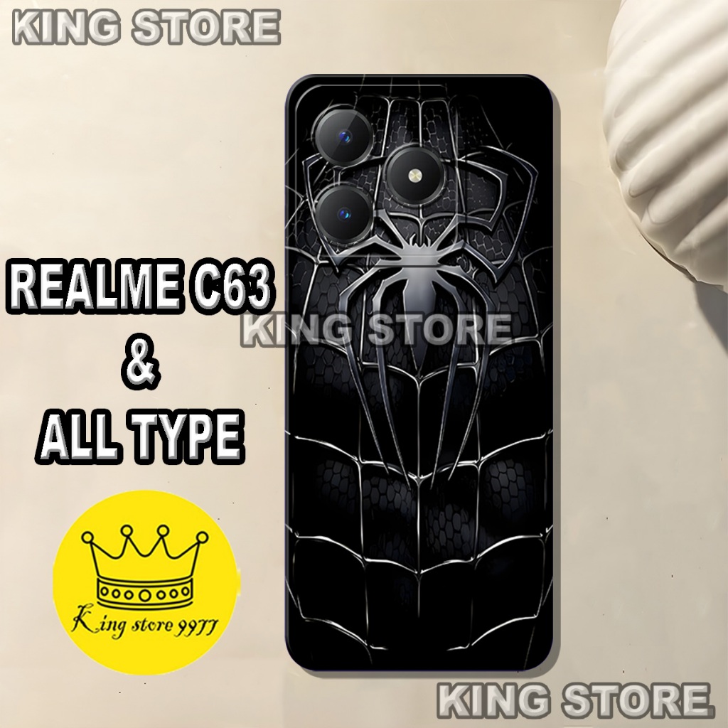 (KS11)  Softcase karet untuk REALME C63 Motif gambar karakter Spiderman/casing REALME C63 terbaru/ke