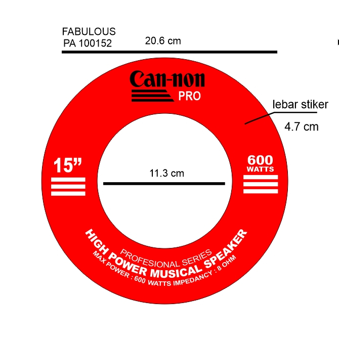 STIKER MAGNET SPEAKER ACR FABULOUS  PA 100152 STIKER MAGNET SPEAKER FABULOUS 15 INC