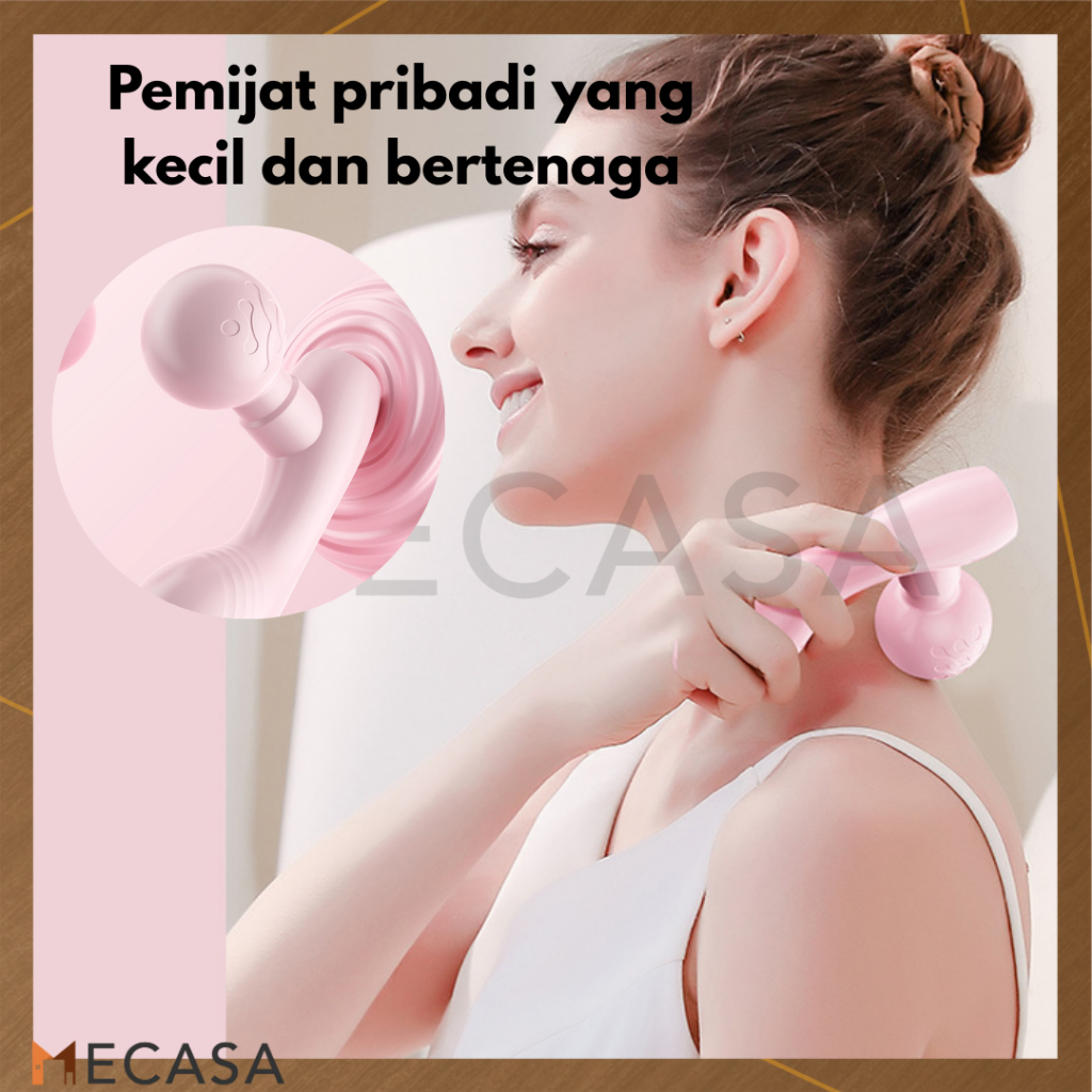 Alat Pijat MinI Kepala Ganda Elektrik USB Alat Pijat Getar Portabel Pijat Relaksasi Otot Relaxation 