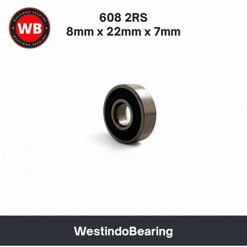 Bearing Kipas Angin 608 2RS Laher Laker Lahar 608RS 6082RS 8x22x7mm