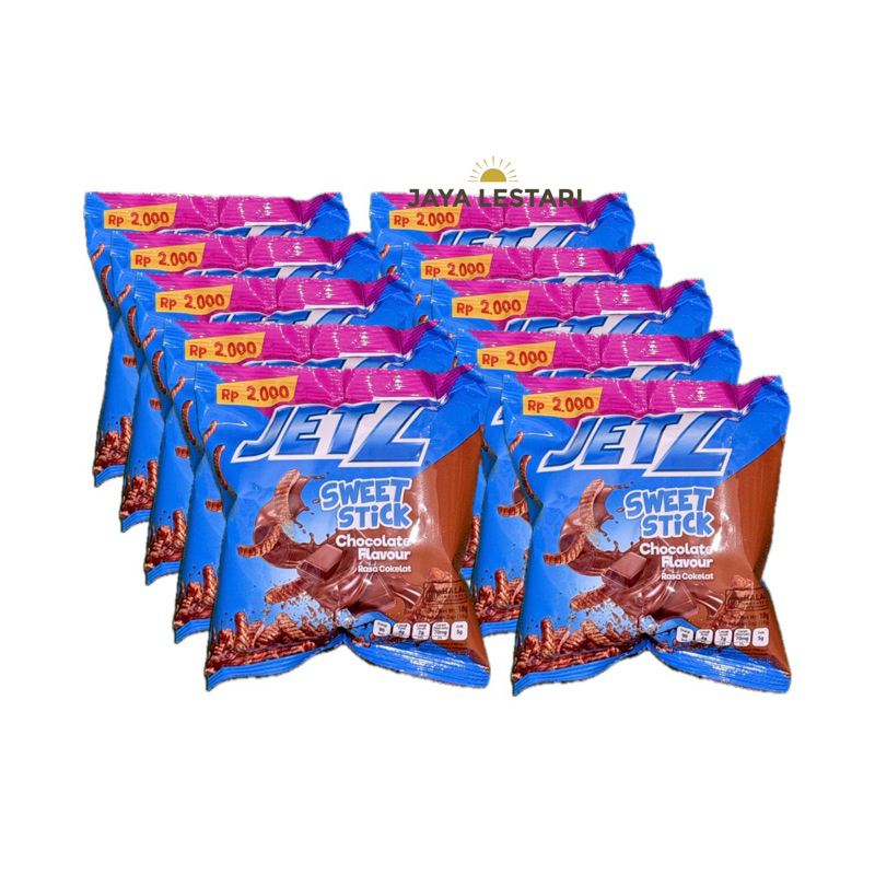 

(Renceng) JetZ Sweet Stick Rasa Cokelat Renceng (Isi 10Pcs/Renceng) (10x18g)