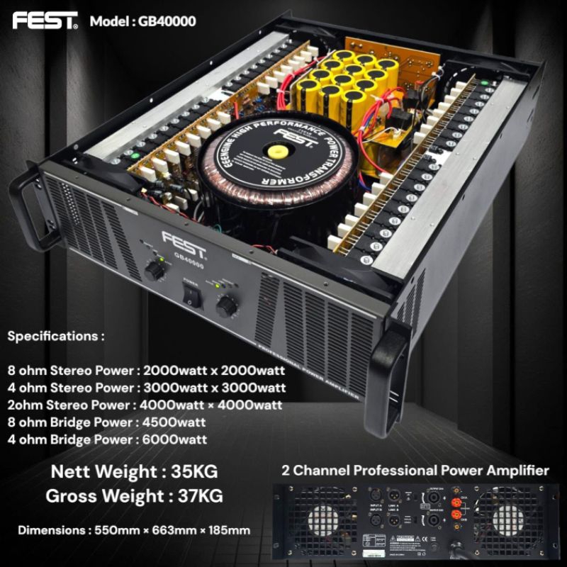 Power Fest GB 40000 Original Amplifier Fest GB40000 Class GB