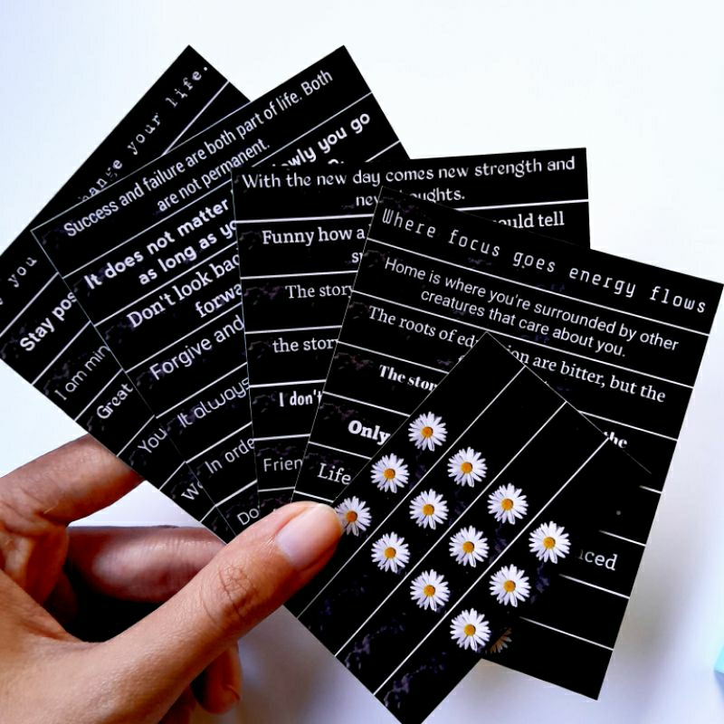 

36 pcs word daily stickers aesthetic untuk journaling (belum di potong)
