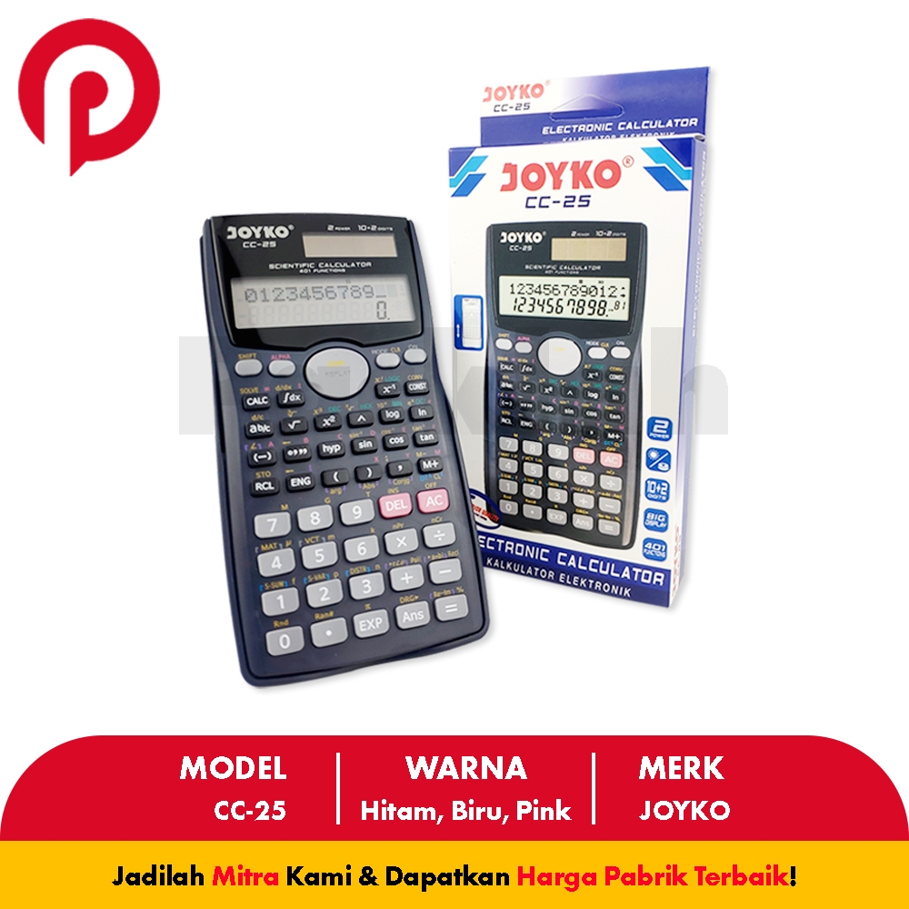 

Calculator Kalkulator Joyko CC-25 Scientific 401 Functions PackLah