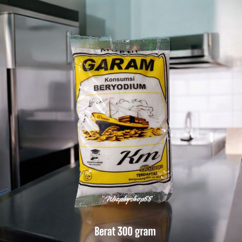 

GARAM DAPUR 300 GRAM CAP KM PRISMA / GARAM MASAK BERYODIUM / GARAM / GAREM