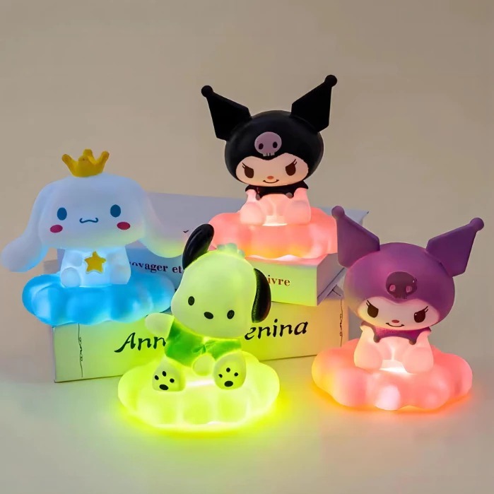 Topper Kue 3D Karakter Lucu / Hiasan Kue Patung Figurin Lampu / Ornamen Kue Cloud Lucu / Topper Kue 