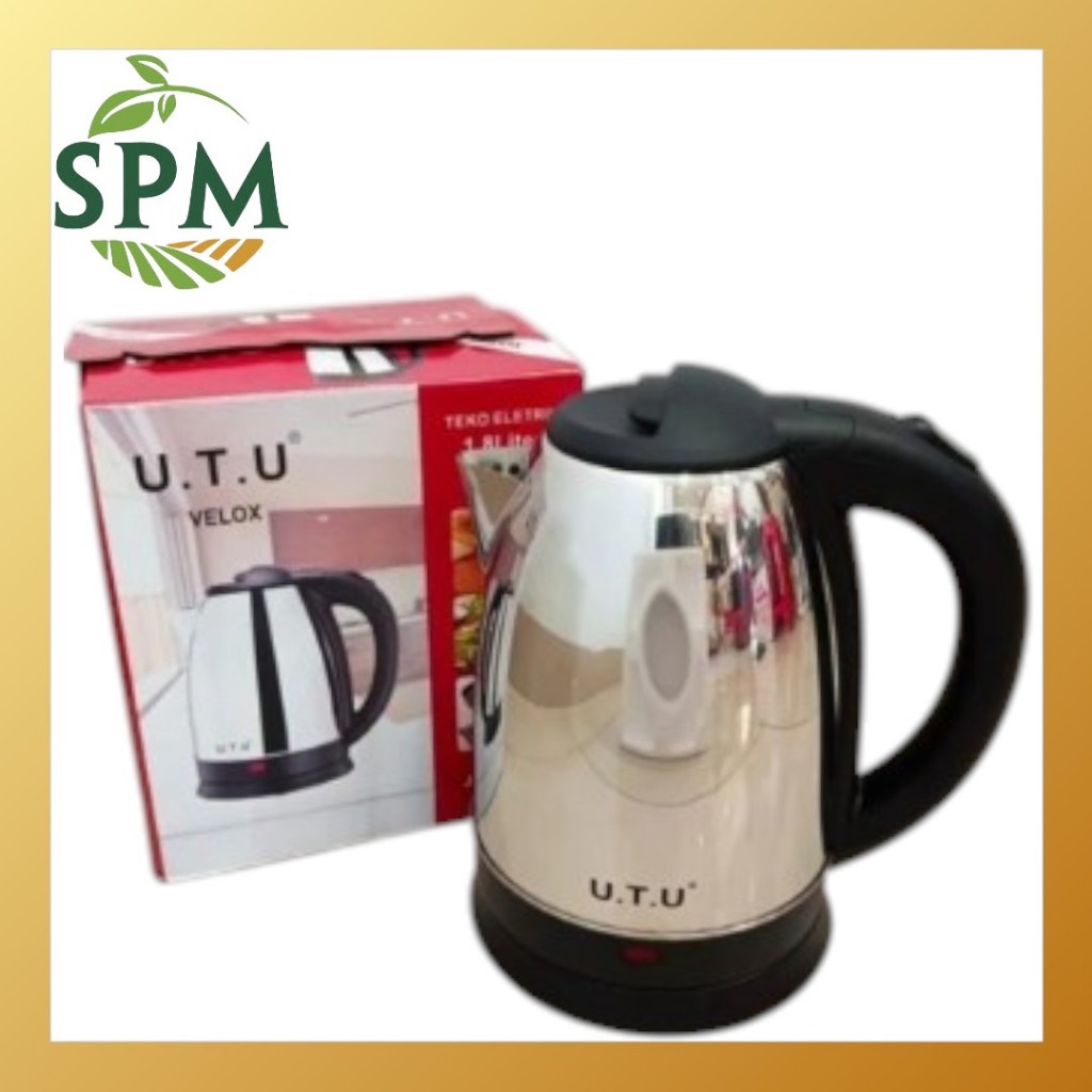 SPM TEKO LISTRIK VELOX CERET PEMANAS AIR / KETTLE LISTRIK UTU ( 1,8 LITER ) STAINLESS STEEL MURAH