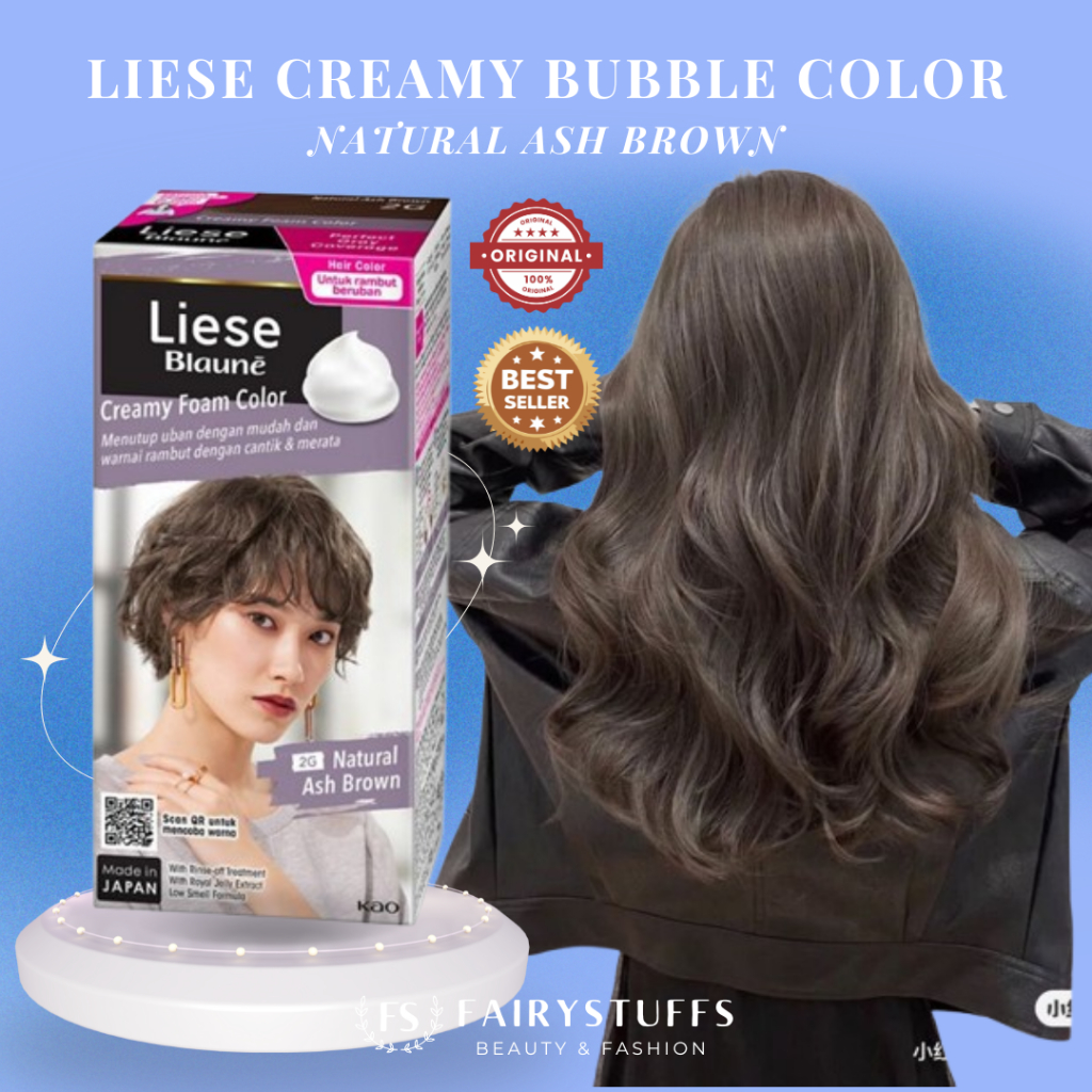 Liese Blaune Bubble Hair Color Cat Pewarna Rambut Shampoo Semir Busa - Natural Ash Brown