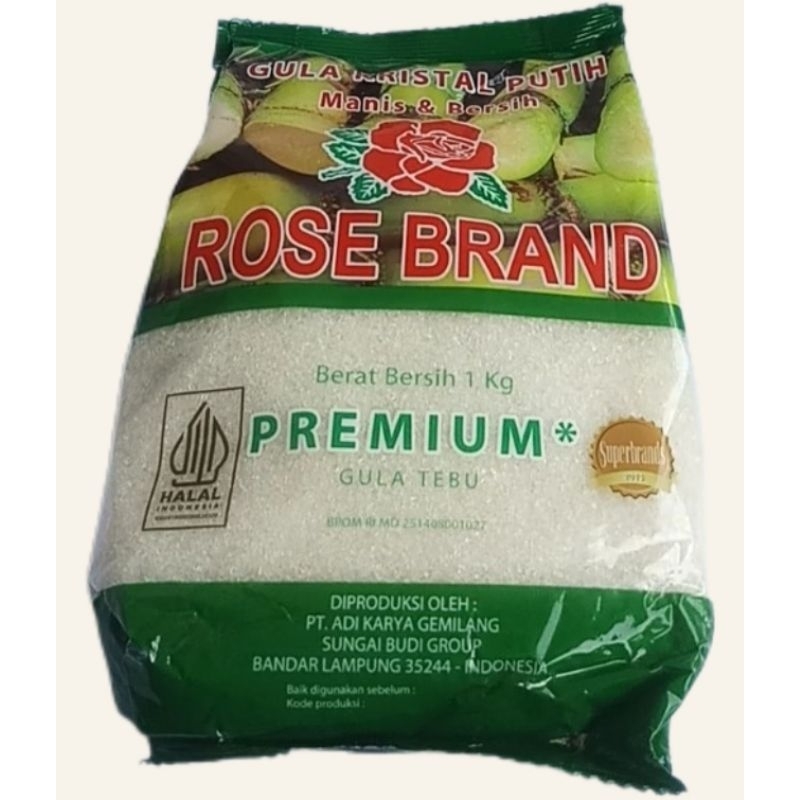 

ROSE brand gula kristal putih 1kg (Random)