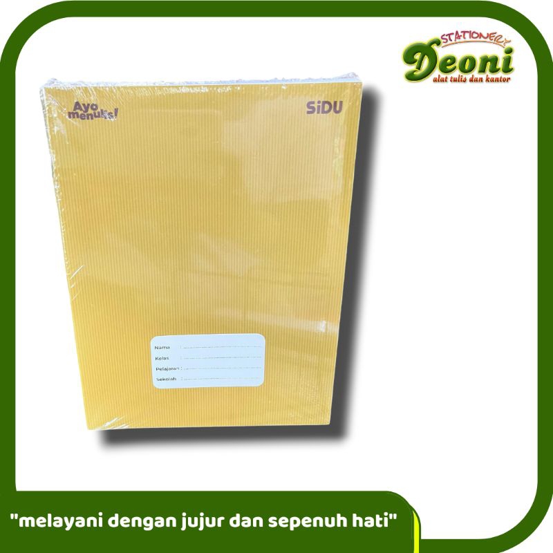 

SIDU Buku Tulis Kwarto A5 Kraft Cover Coklat (1pak / 10buku) 40 Lembar