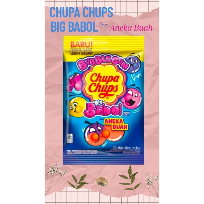 

Chupa Chups Big Babol Aneka Buah 152gr (+-40butir)