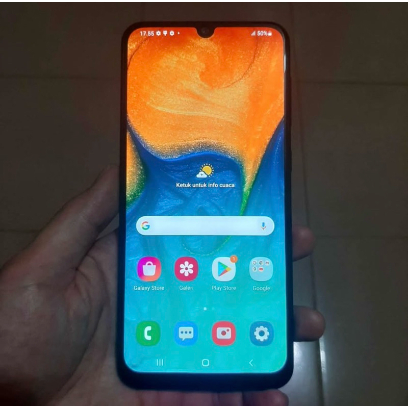 LCD Samsung A30 Amoled Original Copotan dengan framenya