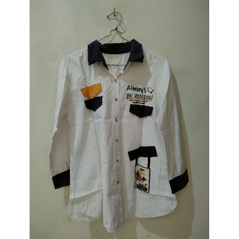 [PRELOVED] Kemeja putih kain katun